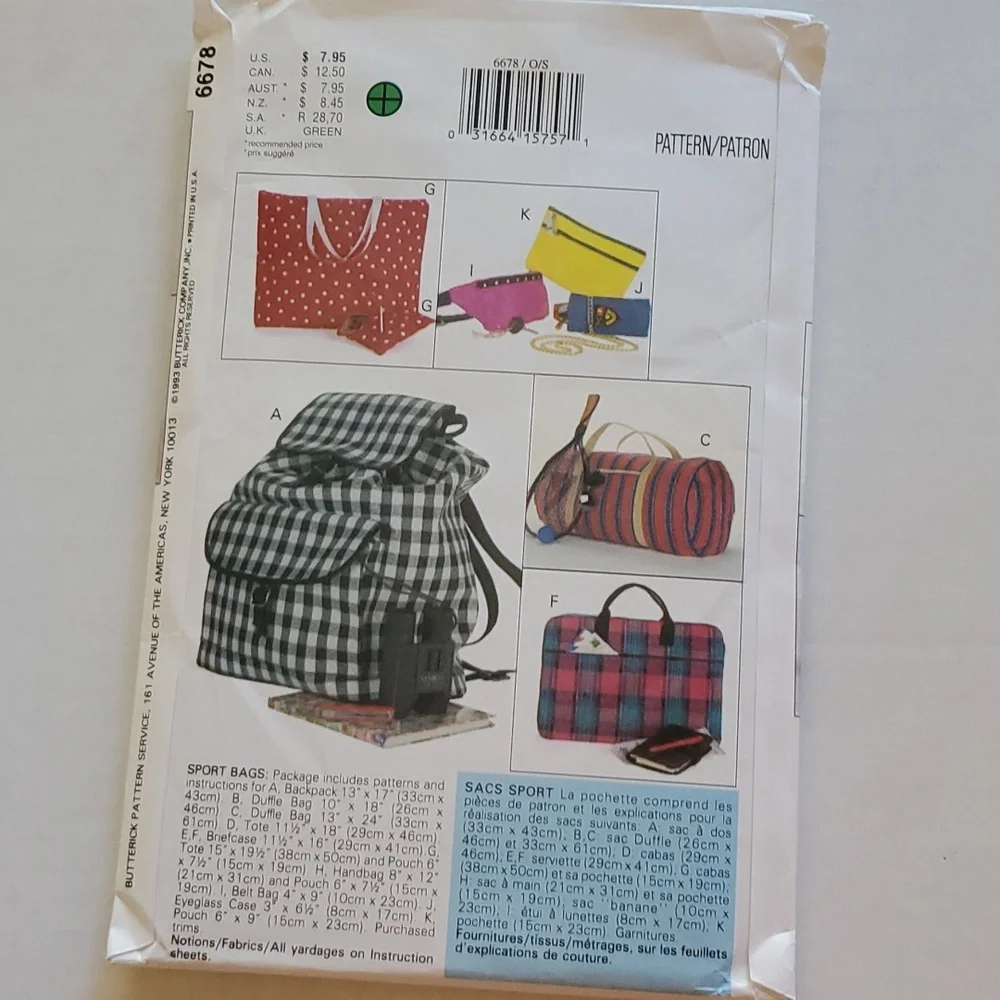 Butterick 6678 patterns